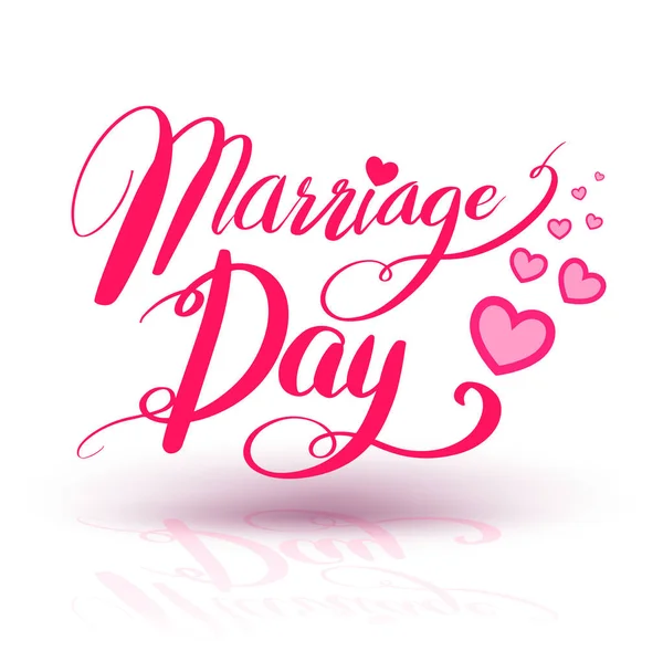 Evlilik gün hat kalp şeklinde. — Stok Vektör