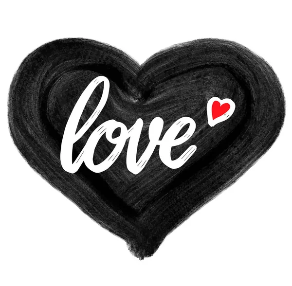 รักตัวอักษรบนรูปหัวใจ . — ภาพเวกเตอร์สต็อก
