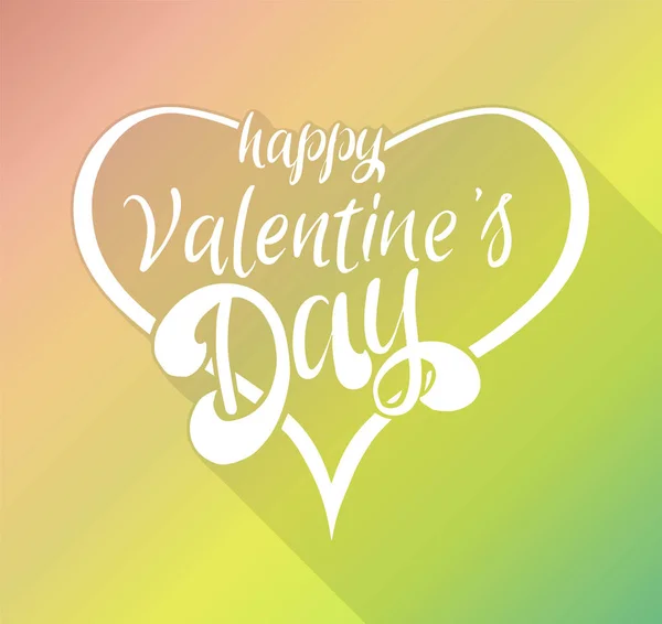 Happy Valentine's day belettering in hart. — Stockvector