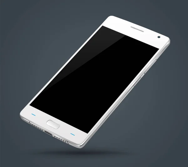 Immagine di posto facile smartphone realistico in smartphone schermo . — Vettoriale Stock