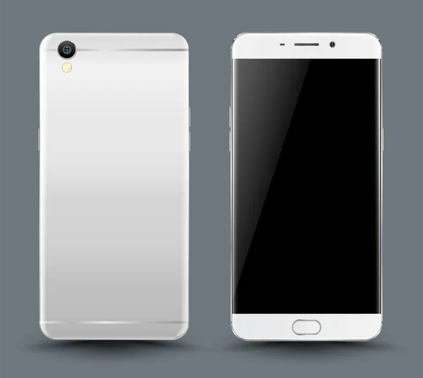 Mockup de smartphone frontal e traseira . —  Vetores de Stock