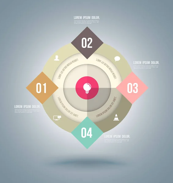 Abstraktní šablona možností infographics čísla. — Stockový vektor