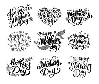 Mutlu anneler günü hat koleksiyonu.