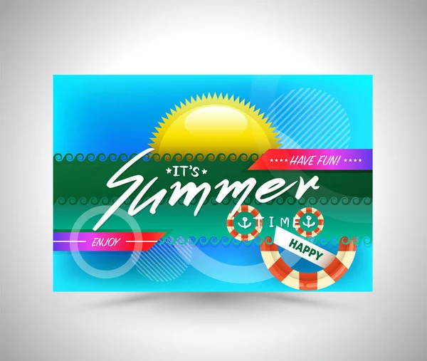 Template banner for summer advertising. — Stock Vector