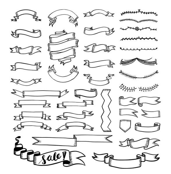 Banner drawing collection. — Stock Vector