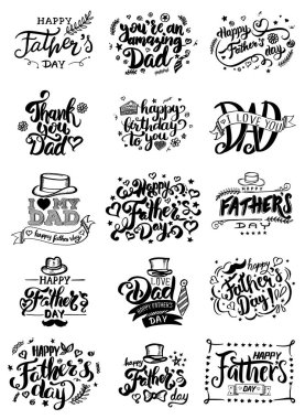 Babalar günü kartı. Vektör illüstrasyonu.