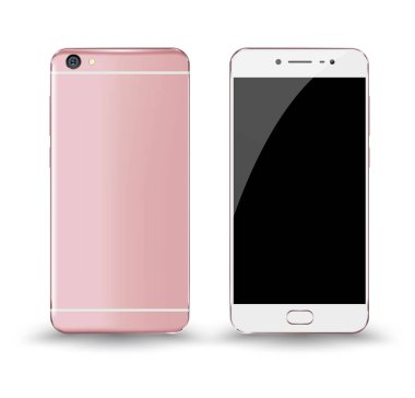 Gerçekçi akıllı telefon modeli. vektör illüstrasyonu