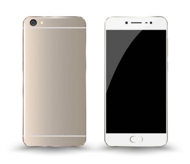 Gerçekçi akıllı telefon modeli. vektör illüstrasyonu