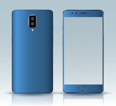 Gerçekçi smartphone mockup. Vektör çizim teknolojisi için.