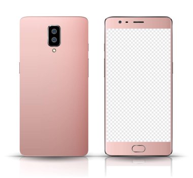 Gerçekçi smartphone mockup. Vektör çizim teknolojisi için.