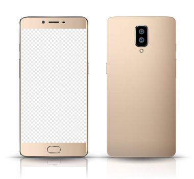 Gerçekçi smartphone mockup. Vektör çizim teknolojisi için.