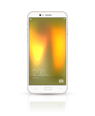 Gerçekçi smartphone mockup. Vektör çizim teknolojisi için.
