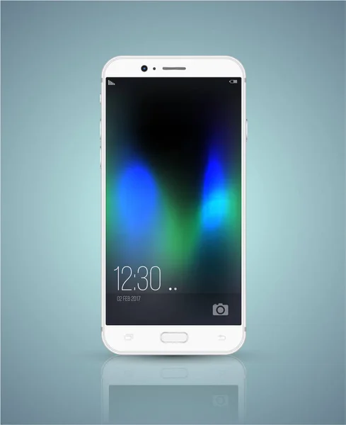 Mockup realistico dello smartphone. Illustrazione vettoriale per la tecnologia . — Vettoriale Stock