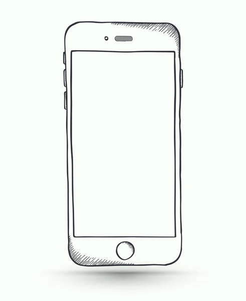 Smartphone doodle vettoriale — Vettoriale Stock