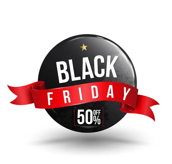 Black Friday sale banner with texture — Stock Vector