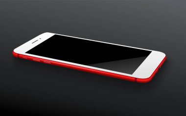 Gerçekçi smartphone mockup. Vektör çizim teknoloji ve reklam için. 