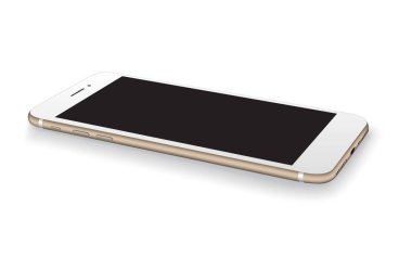 Gerçekçi smartphone mockup. Vektör çizim teknoloji ve reklam için. 