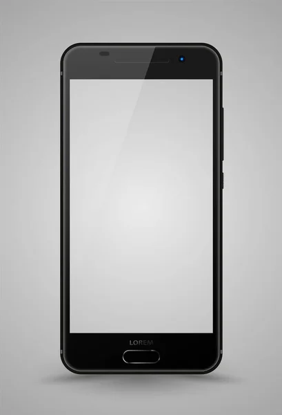 Mockup smartphone realista. Ilustração vetorial para tecnologia e publicidade . — Vetor de Stock