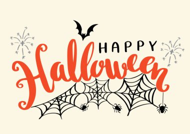 Cadılar Bayramın kutlu olsun vektör yazı. 