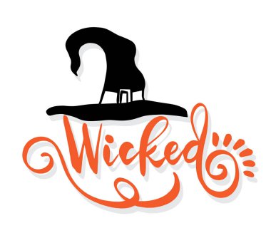 Cadılar Bayramın kutlu olsun vektör yazı. 