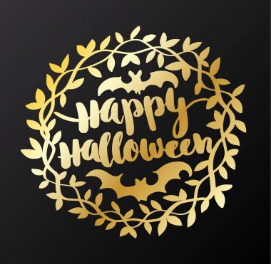 Cadılar Bayramın kutlu olsun vektör yazı. 