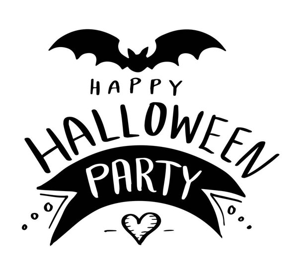 Happy Halloween vector lettering. 