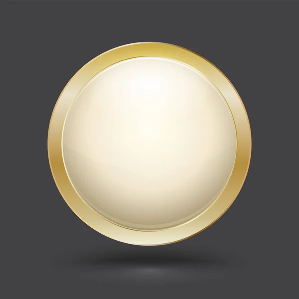 Marco moderno círculo de oro — Vector de stock