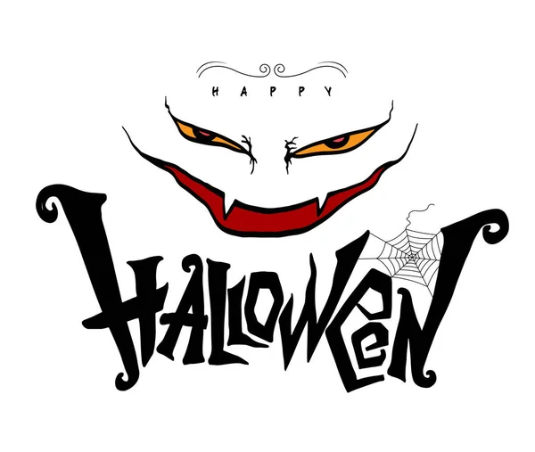 Halloween lettering design — Stock Vector