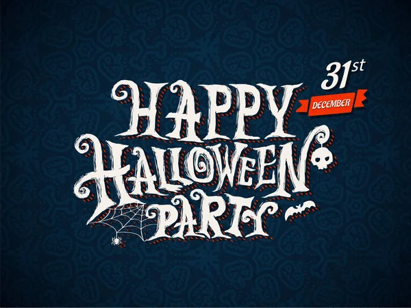 Fröhliche Halloween-Party-Schriftzüge — Stockvektor