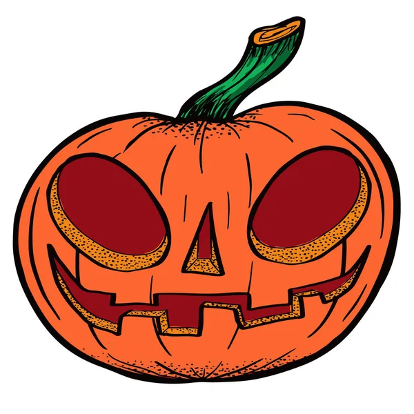 Kürbis für Halloween-Vektorillustration gezeichnet. — Stockvektor