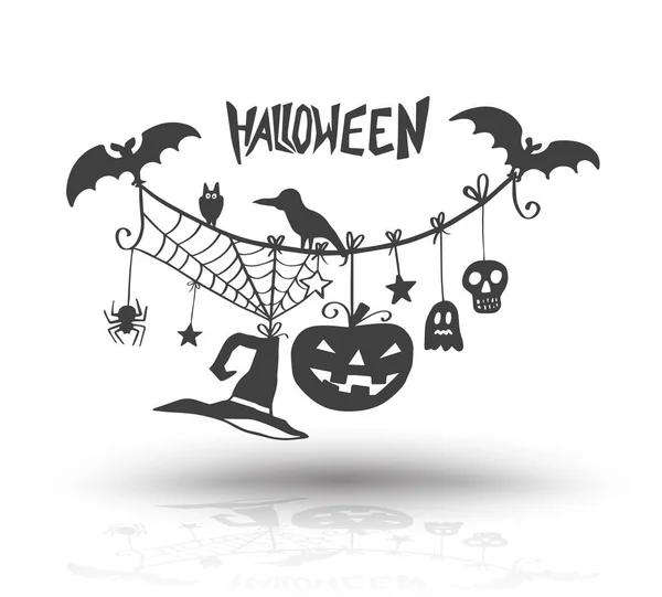 Halloween-Objekte für halloween — Stockvektor