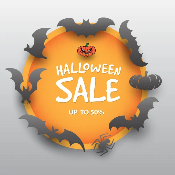 Szablon projektu oferty sprzedaży Halloween. — Wektor stockowy