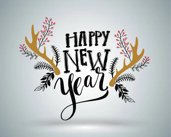 Feliz Año Nuevo elemento de letras para el Año Nuevo — Vector de stock