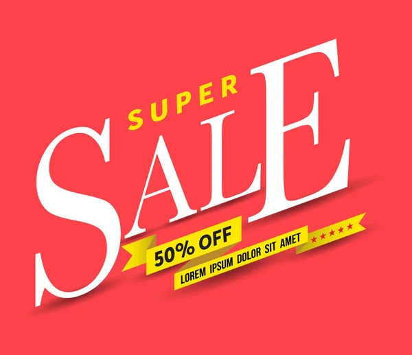 Super Sale Banner — Stockvektor