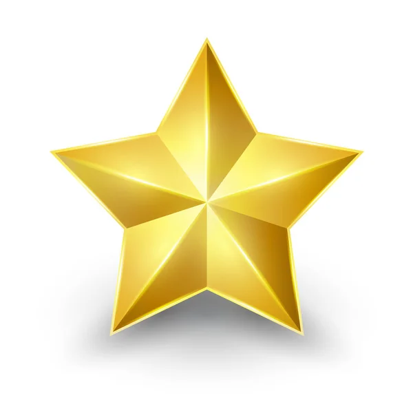 Estrela de ouro brilhante . — Vetor de Stock