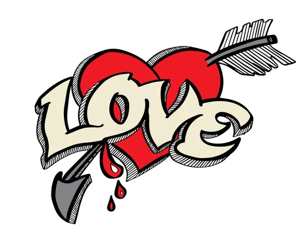 Doodle για την έννοια της αγάπης. — Διανυσματικό Αρχείο