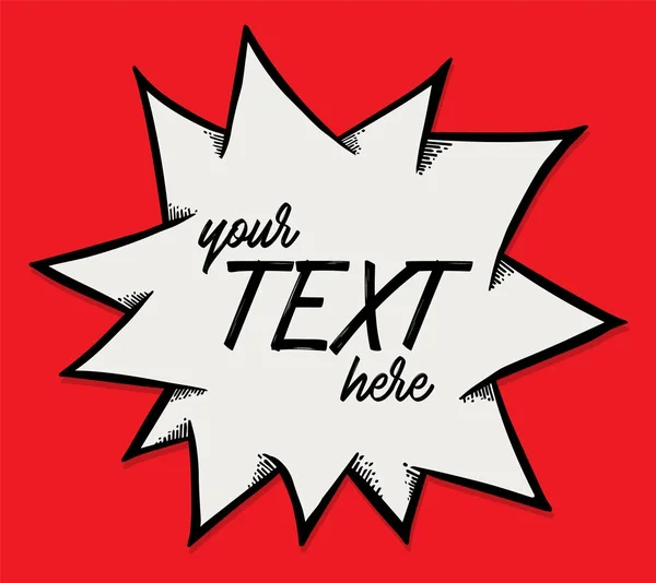 Text explode drawing style. Vector illustration. — Stock Vector