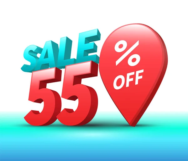 Sale banner 3D style. — Stock Vector