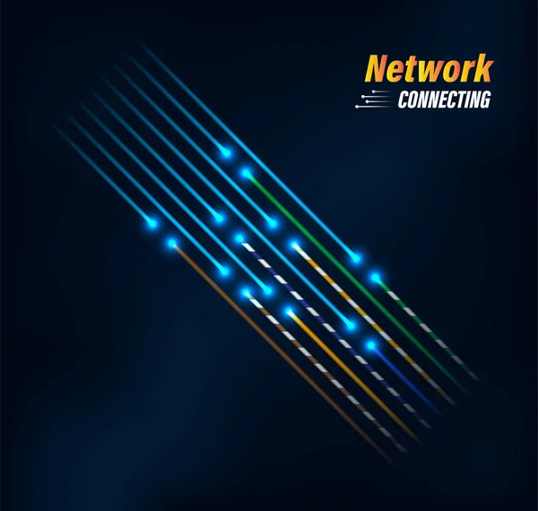 Fiber optic connection — Stock Vector