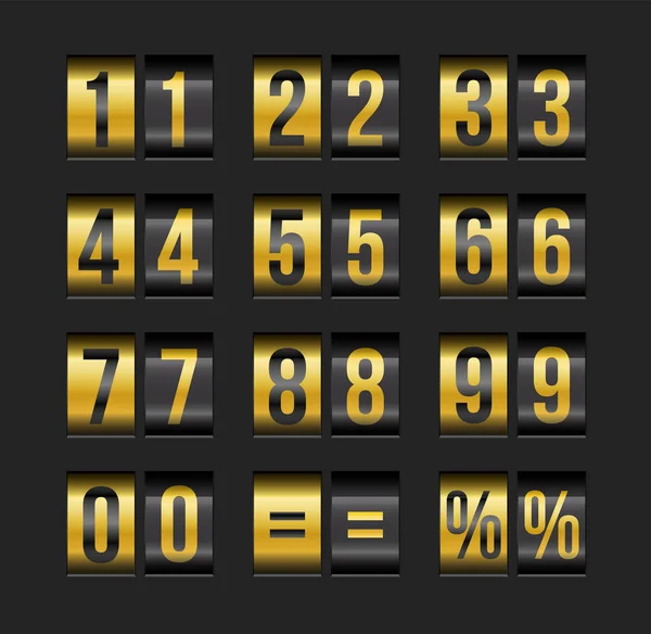 Scoreboard numbers. — Stock Vector