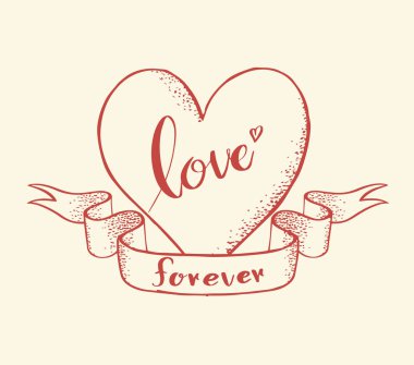 Sonsuza dek kalp üzerinde yazı seviyorum 