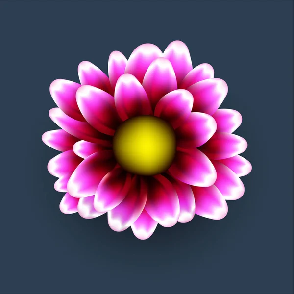 Illustration vectorielle fleur rose. — Image vectorielle