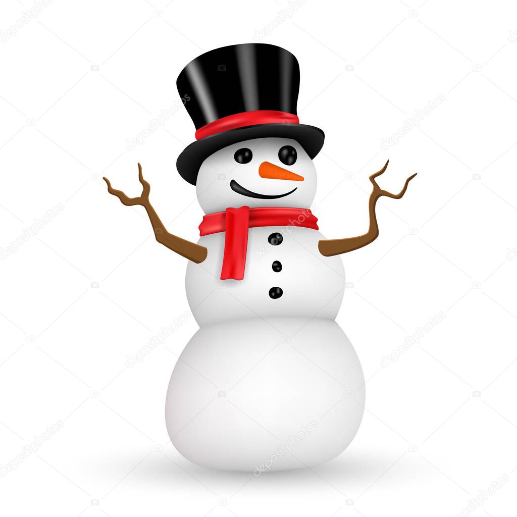 Snowman isolated 