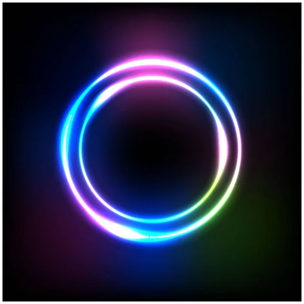 Kreis Gradient Lichteffekt Auf Dunklem Hintergrund Vektor Illustration Für Technologie — Stockvektor