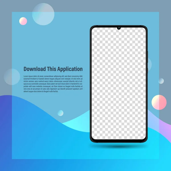 Mockup Smartphone Para Demo Lugar Fácil Tela Móvel Objeto Ilustração —  Vetores de Stock