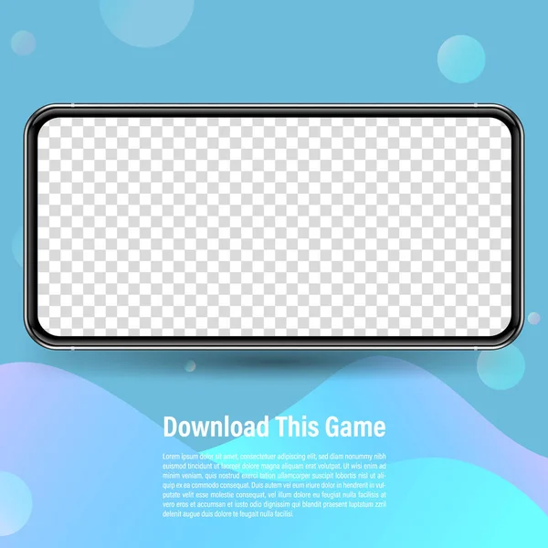 Maqueta Smartphone Para Demostración Fácil Lugar Pantalla Móvil Objeto Ilustración — Vector de stock