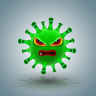 Coronavirus karakter vektör çizimi hastalık covid-19 enfeksiyonu tıbbi.