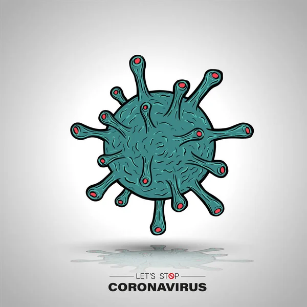 Coronavirus Karakter Vector Illustratie Voor Ziekte Covid Infectie Medische — Stockvector