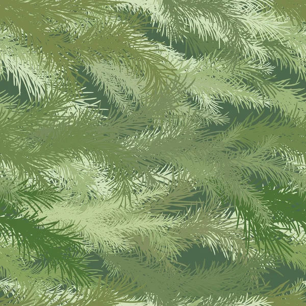 Sömlös bakgrund av spruce gren. — Stock vektor