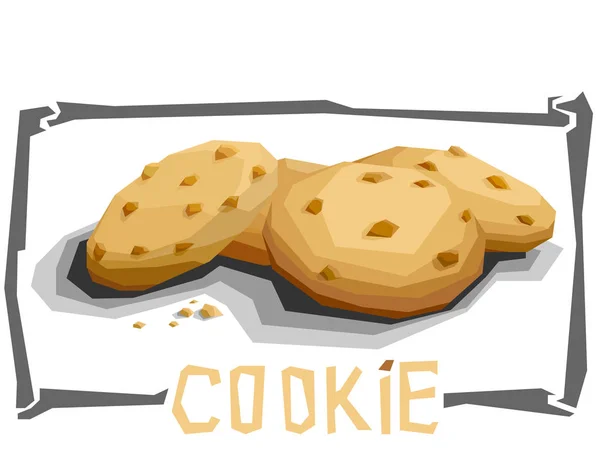 Vector ilustración simple de galletas de chocolate . — Vector de stock